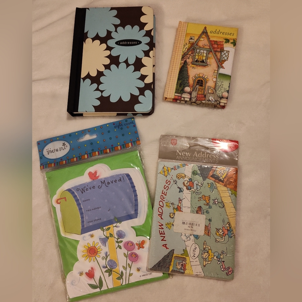 Floral and Cartoon Address Books and Announcements